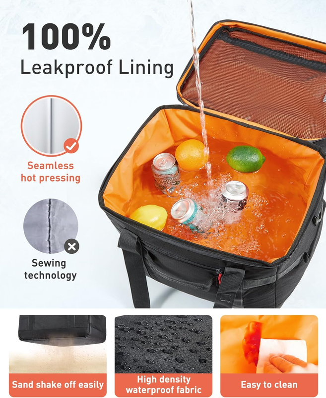 Soft Sided Cooler Bag Insulated 48-60 Cans Large Collapsible Leakproof2