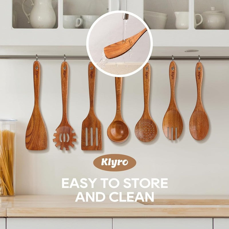Kitchen Utensils Set, 7 Piece Premium Cooking Utensils Set, Durable Non-Stick Wo4