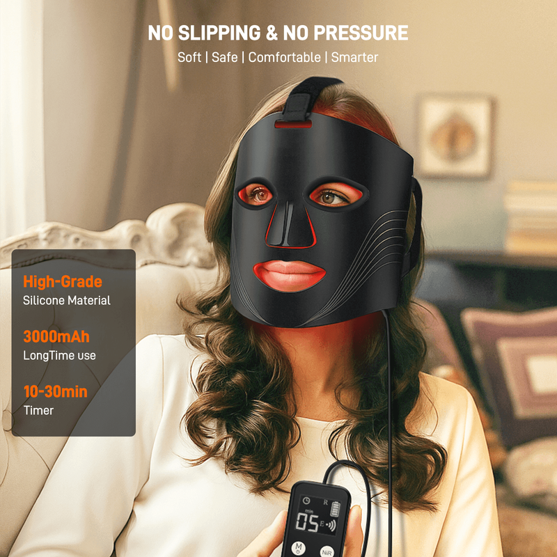 Red Light Therapy Face Mask 6 Modes 400 LED Near Infrared 850nm Skincare3