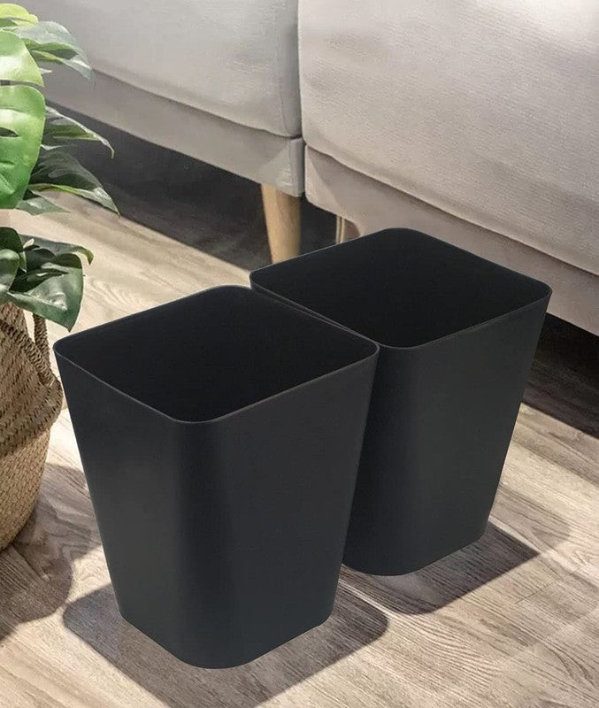 1.6 Gal Black Trash Can 2 Pack for Bathroom, Kitchen, Office Wastebasket6