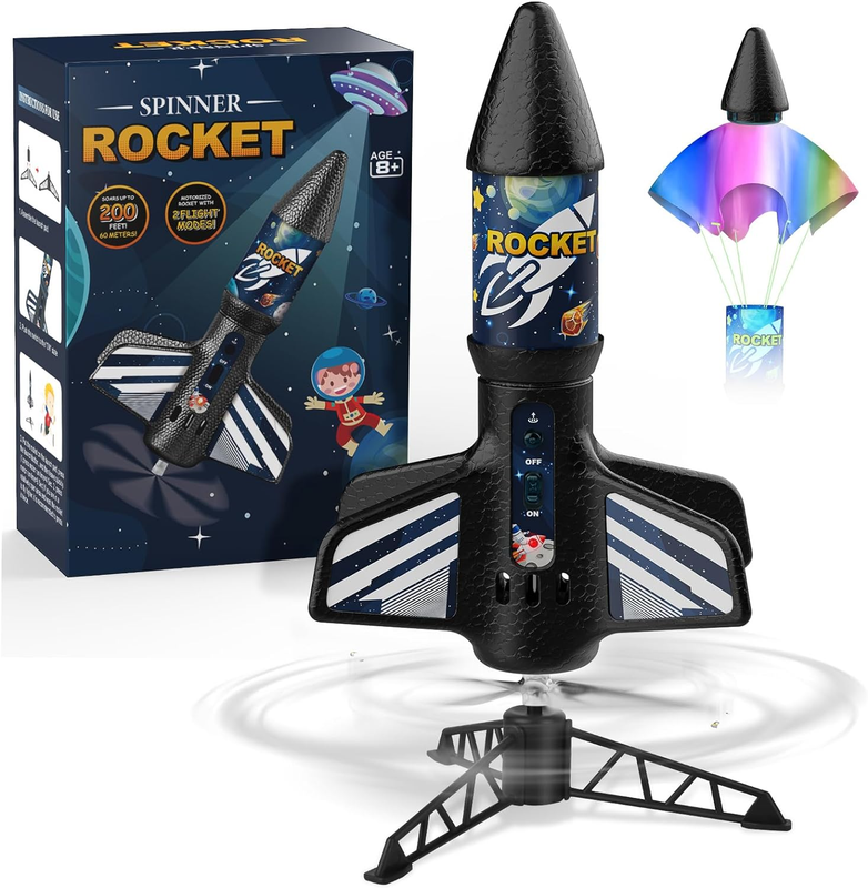 Rocket Launcher for Kids, Self Launching Motorized Air Rocket Toy, Outdoor Toys 7