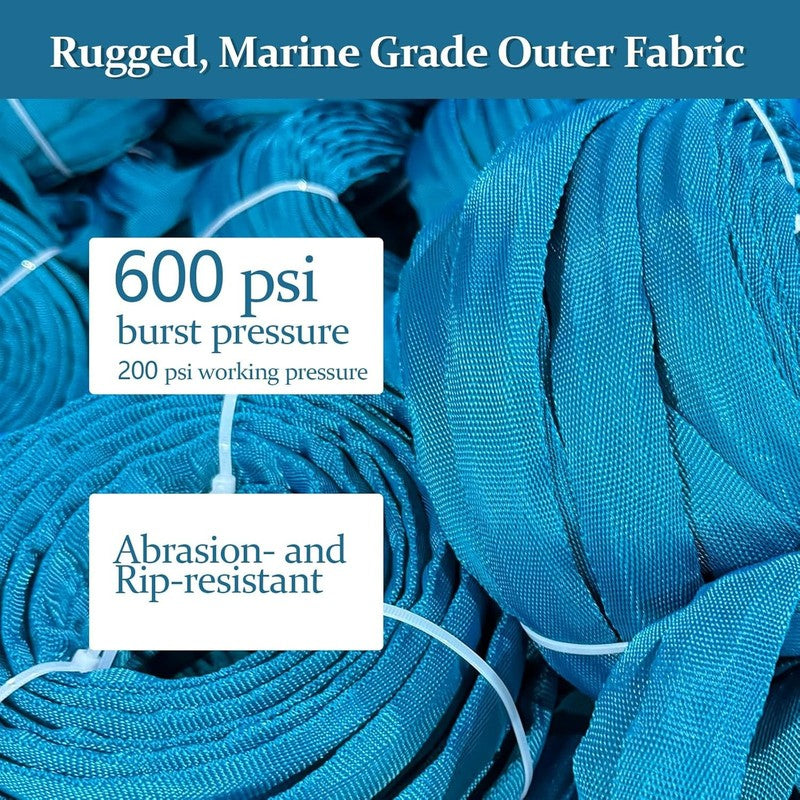 50Ft Garden Hose, Ultra-Light, TPE, Brass Fittings, Flexible Drinking Safe, Blue8