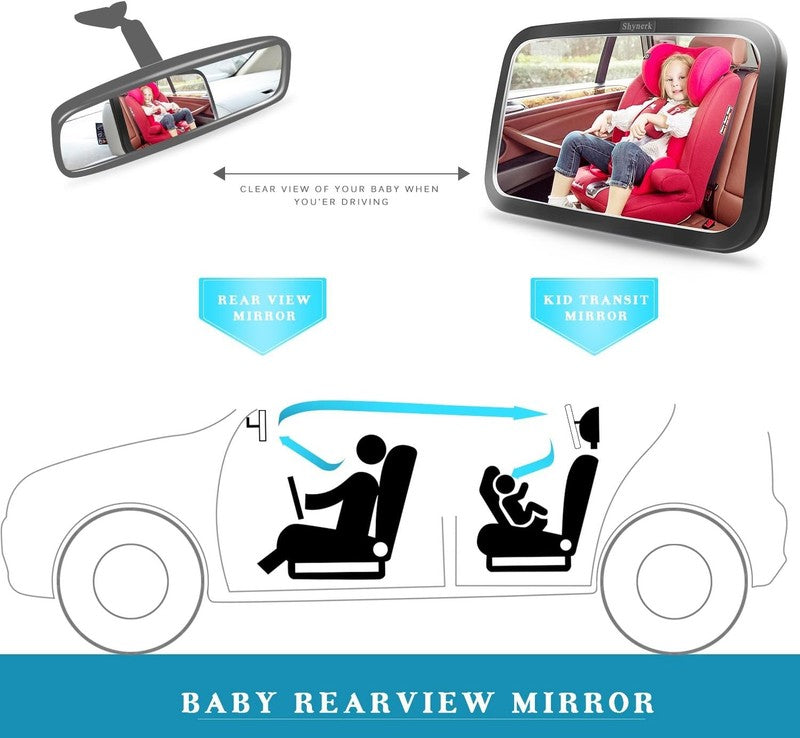 Baby Car Mirror – Shatterproof Safety Seat Mirror for Rear Facing Infants5