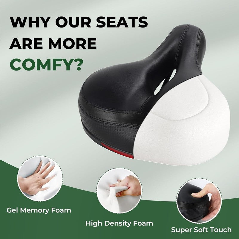 Memory Foam Bike Seat Men Women Waterproof Saddle Comfort Fit Road Hybrid Bike1