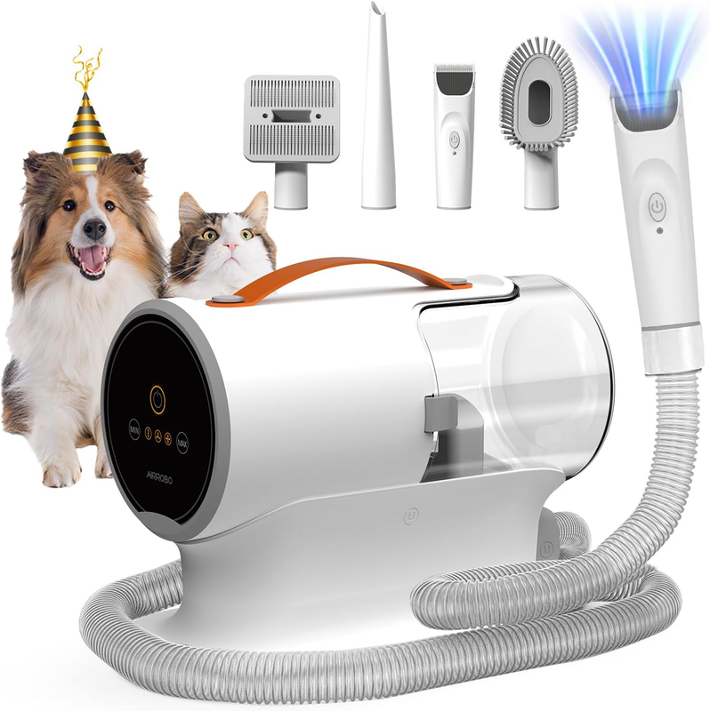 Dog Grooming Vacuum Kit 12000Pa Pet Hair Shedding Trimmer Quiet 2L PG10010