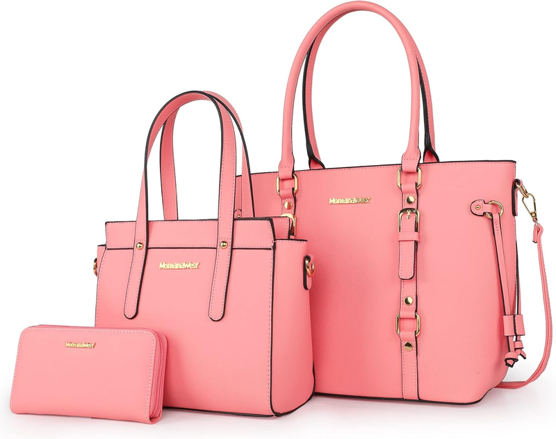 3PCS Purses for Women Tote Bag and Wallet Set Shoulder Satchel Handbags8
