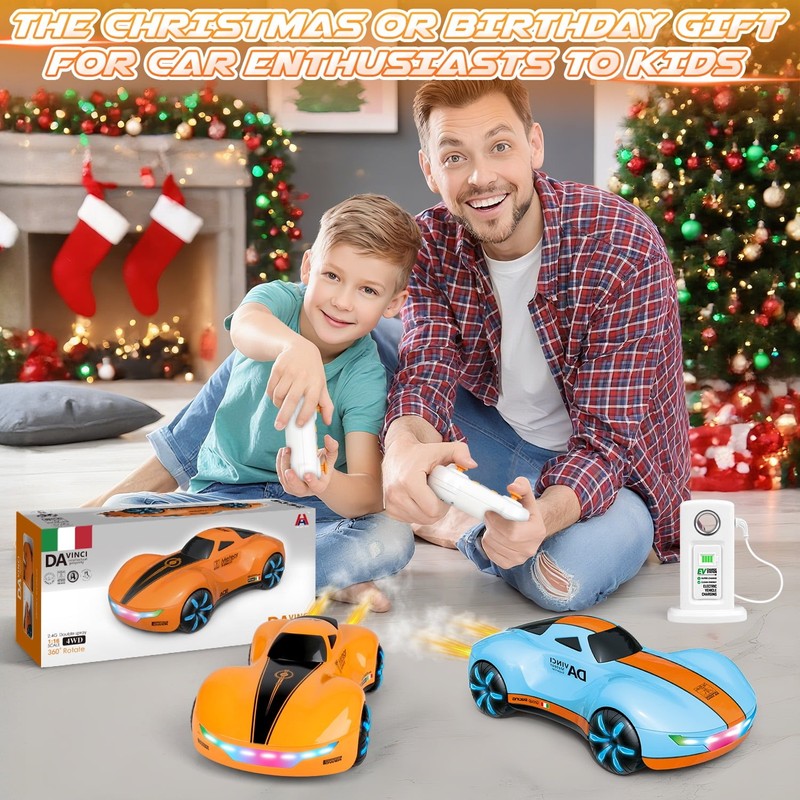 RC Cars for Aged 4 12 Boys , Rechargeable Remote Control Stunt Car, 360° Rotate,2