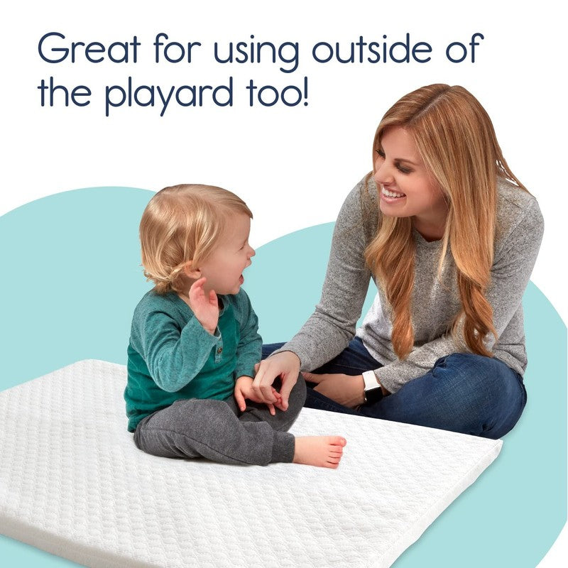Portable 1.5" Thick Pack and Play Mattress Pad for Playard Cribs 38"x26"7