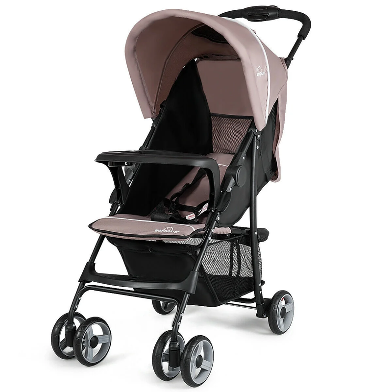 Foldable Lightweight Baby Stroller, Travel Pushchair for 0-36M, 13 Lbs, Coffee0