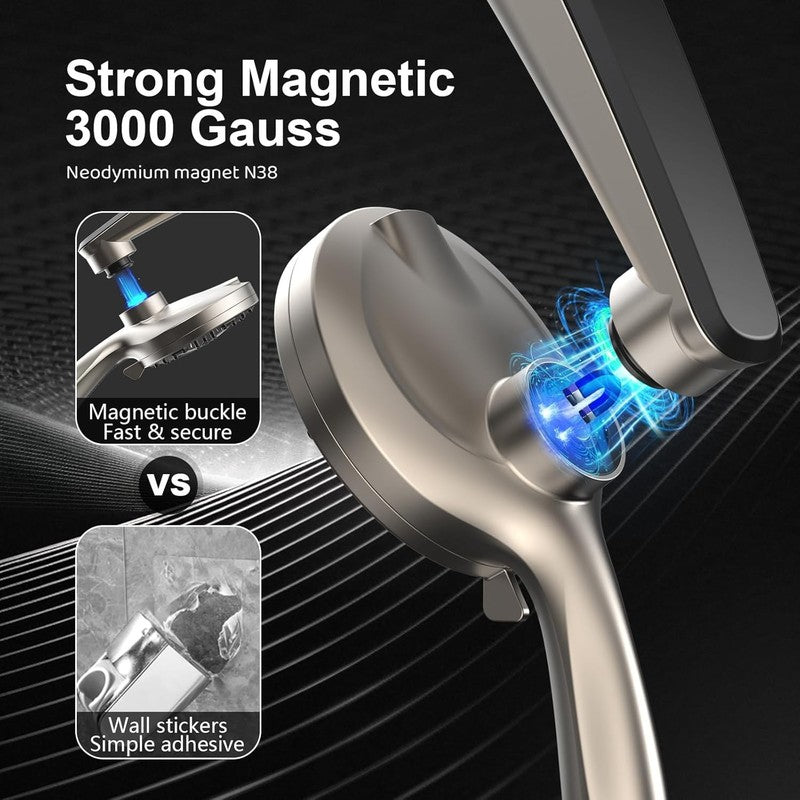 High Pressure Rain & Handheld Shower Head Combo w/ Magnetic Docking & Jets1