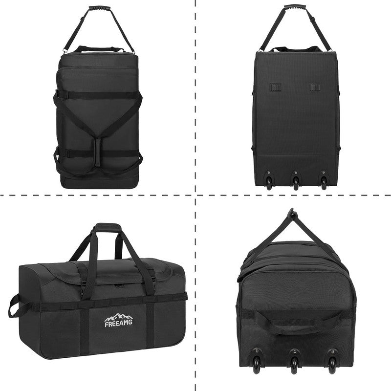 116L Foldable Rolling Duffel Bag 3 Wheels 30" Large Travel Camping6
