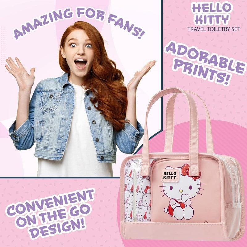 3PCS Kawaii Makeup & Toiletry Bag Set for Women & Girls – Cute Anime Travel Cosm2