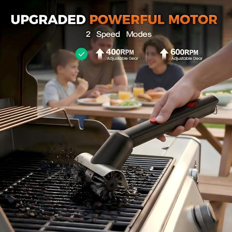 Rechargeable Electric BBQ Grill Brush, 2600Mah Battery, 2-Speed Power, LED Light1