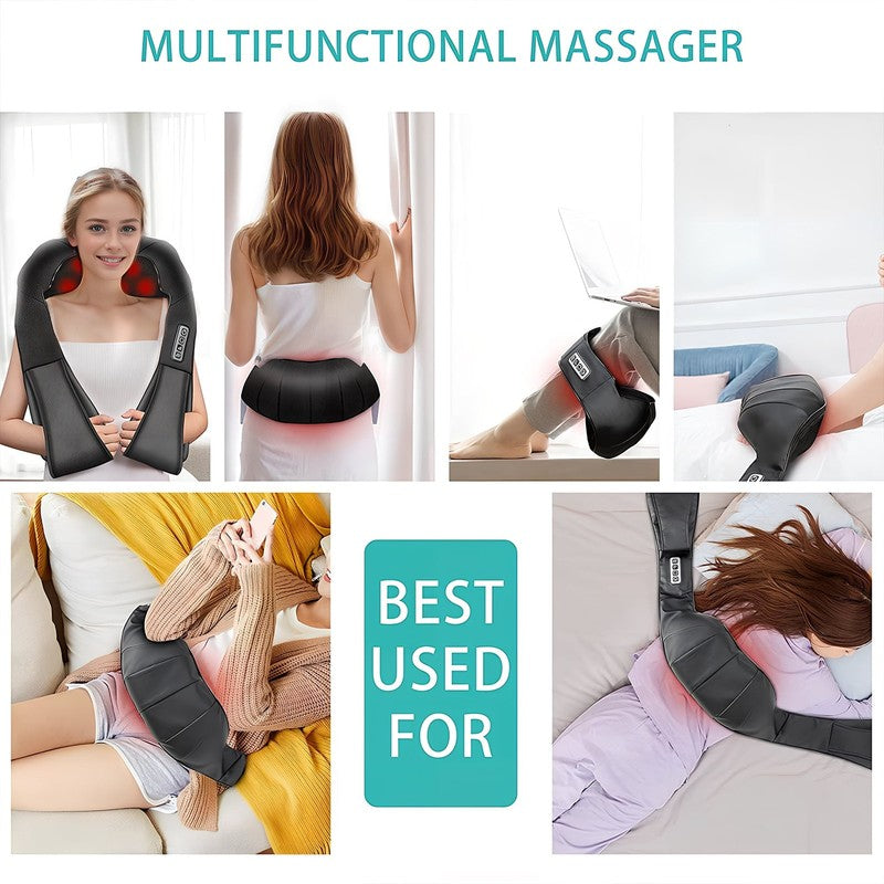 Shiatsu Neck Shoulder Back Massager w/ Heat, Deep Tissue Kneading Pillow   Black5