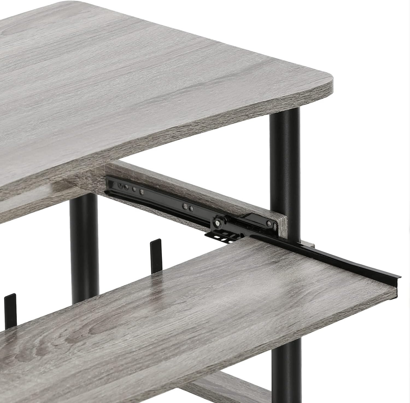 10016GYW/BK Home Laptop Notebook Computer Desk, French Oak Grey/Black6
