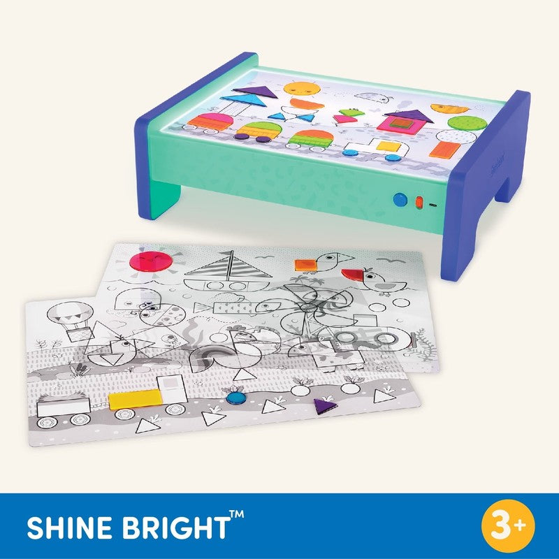 Shine Bright Plastic Lightbox 60 Shapes 3 Transparency Sheets Toddler Preschool4