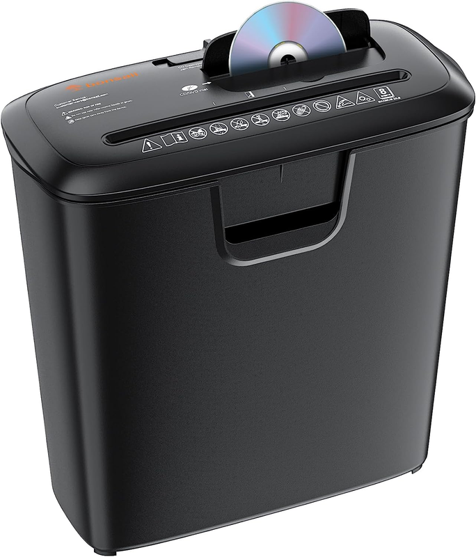 8-Sheet Home Paper Shredder with CD/Credit Card Slot & Overheat Protection0