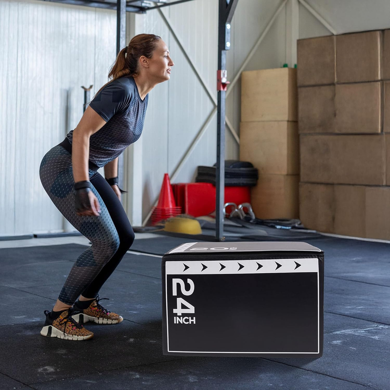 3-in-1 Foam Plyometric Jump Box Home Gym 20 x 24 x 16 inch 10lbs4