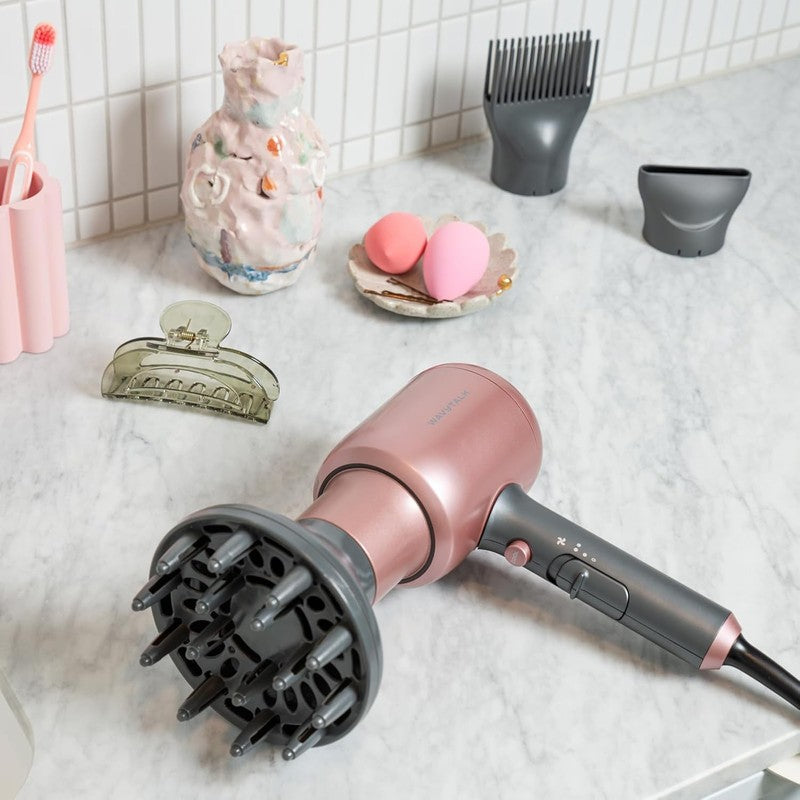 Ionic 1875W Hair Dryer for Curly Hair with Diffuser - Rose Gold & Quiet6