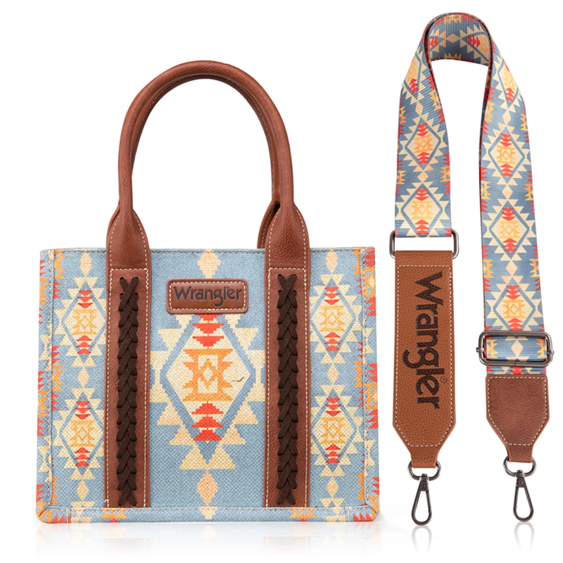 Wrangler Aztec Tote Bag for Women Boho Shoulder Purses and Handbags, Brown10