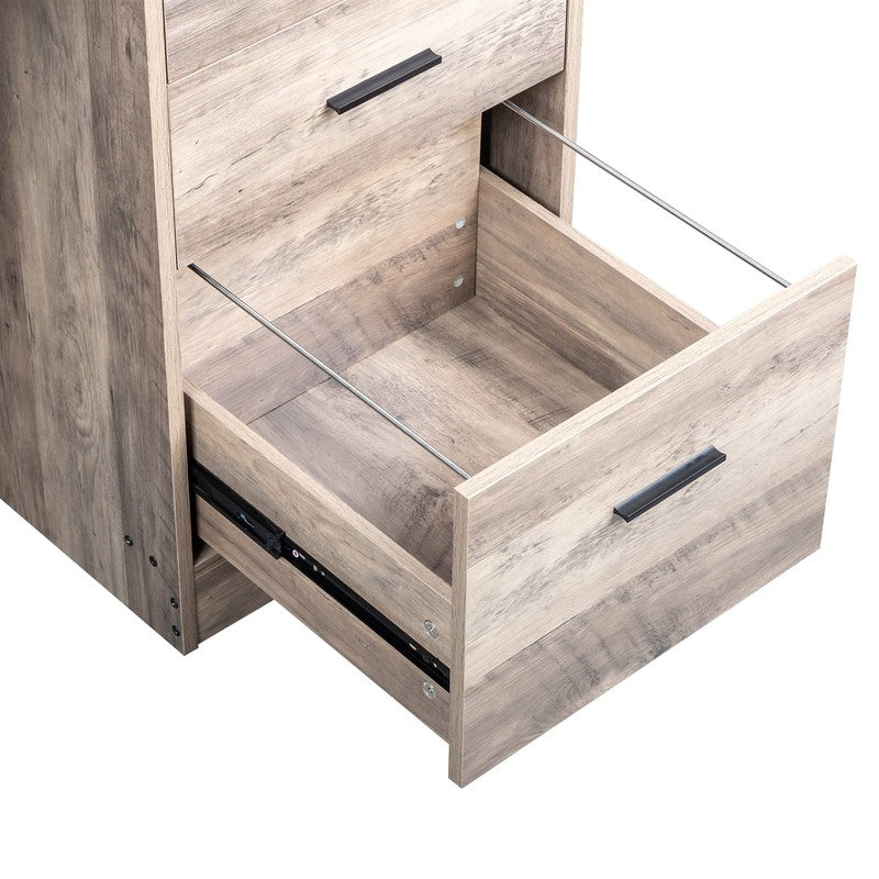 Wood Computer Desk Office Laptop PC Work Table, Writing Desk with 3 Drawers File6