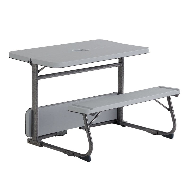 Folding Kid'S Picnic Activity Table for Ages 3-8, Gray5