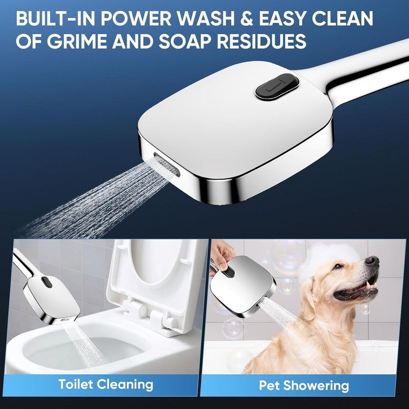 8 Mode High Pressure Handheld Shower Head w/ Anti Clog Nozzles & 59" Hose4