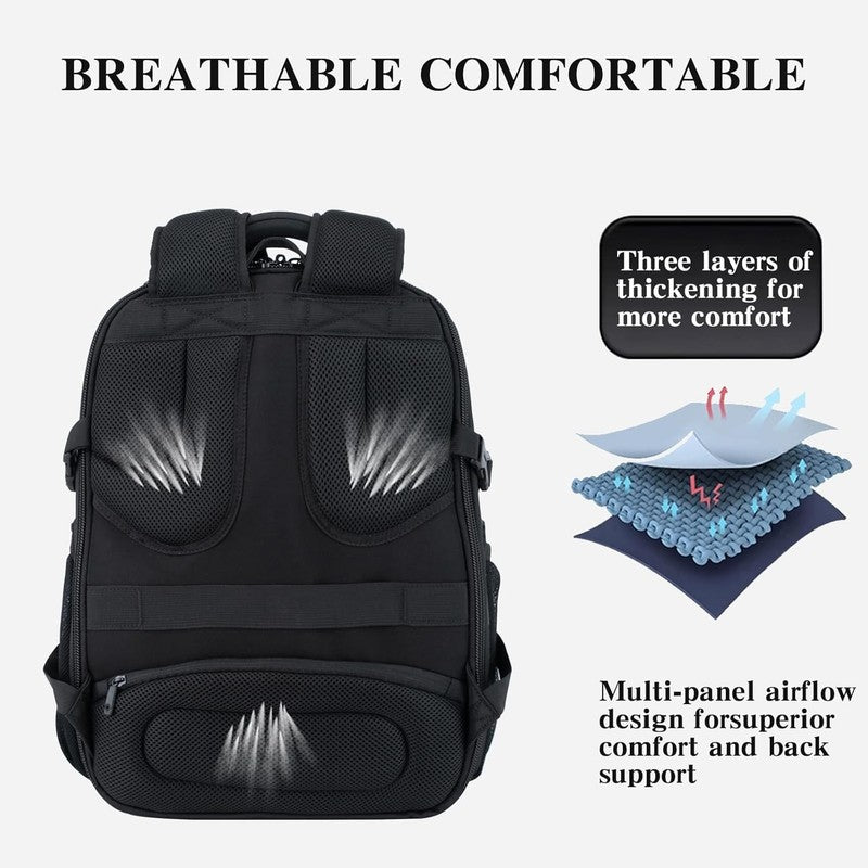 Travel Laptop Backpack for Men, 17.3 Inch Computer Backpack, 45L Anti Theft Busi4