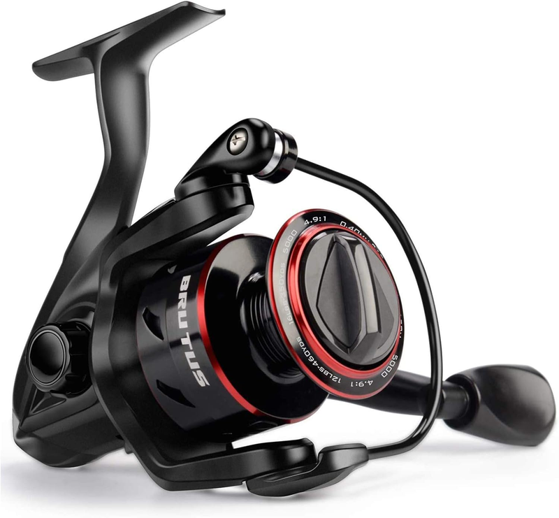 Brutus Freshwater Spinning Reel, Graphite Frame, 5.2:1 Gear Ratio, 4+1 Bearings9