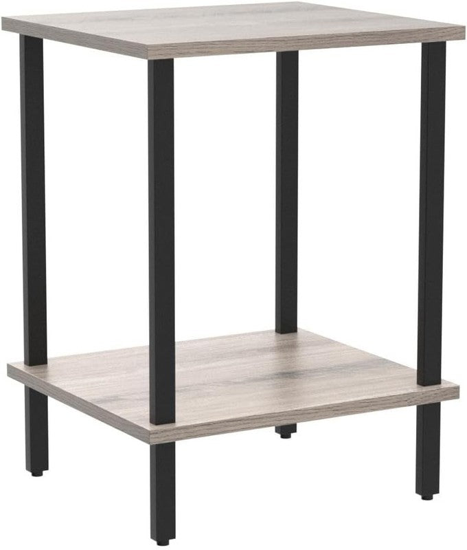 Set of 2 End Tables 2 Tier Side Tables Nightstand Sofa Table for Living Room4