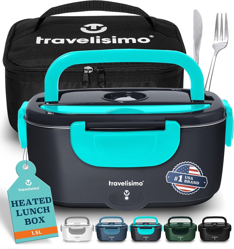 Electric Lunch Box 100W Heated Food Warmer 1.5L Stainless Steel 12V/24V/110V6