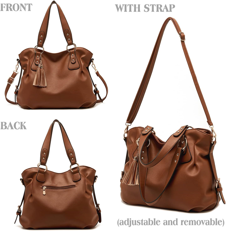 4Pc Women’s Handbag Set Shoulder Top Handle Satchel Hobo Tote Purse2