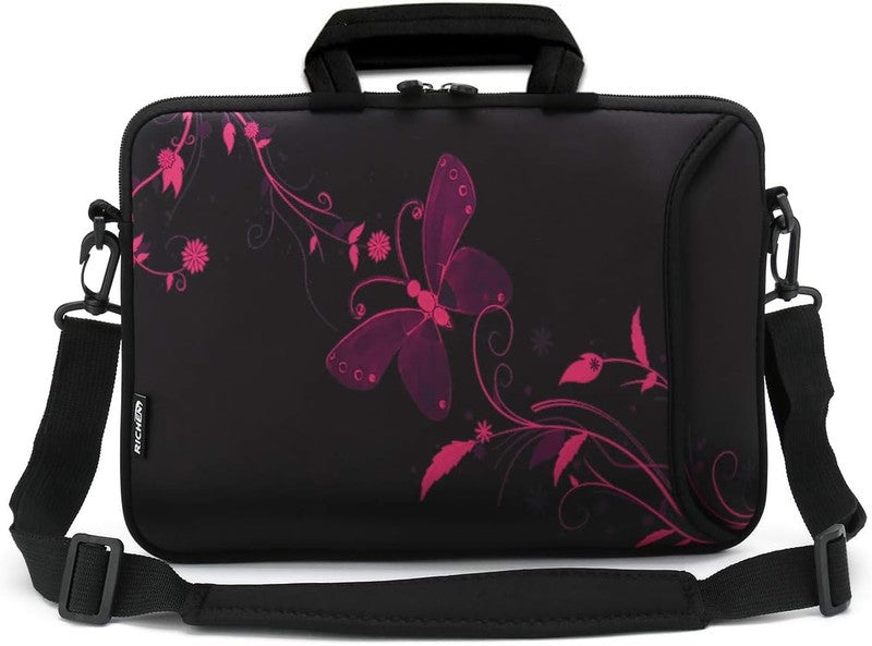 14–15.6 Inch Laptop Sleeve Bag Butterfly Neoprene Carry Case with Handle Pocket1