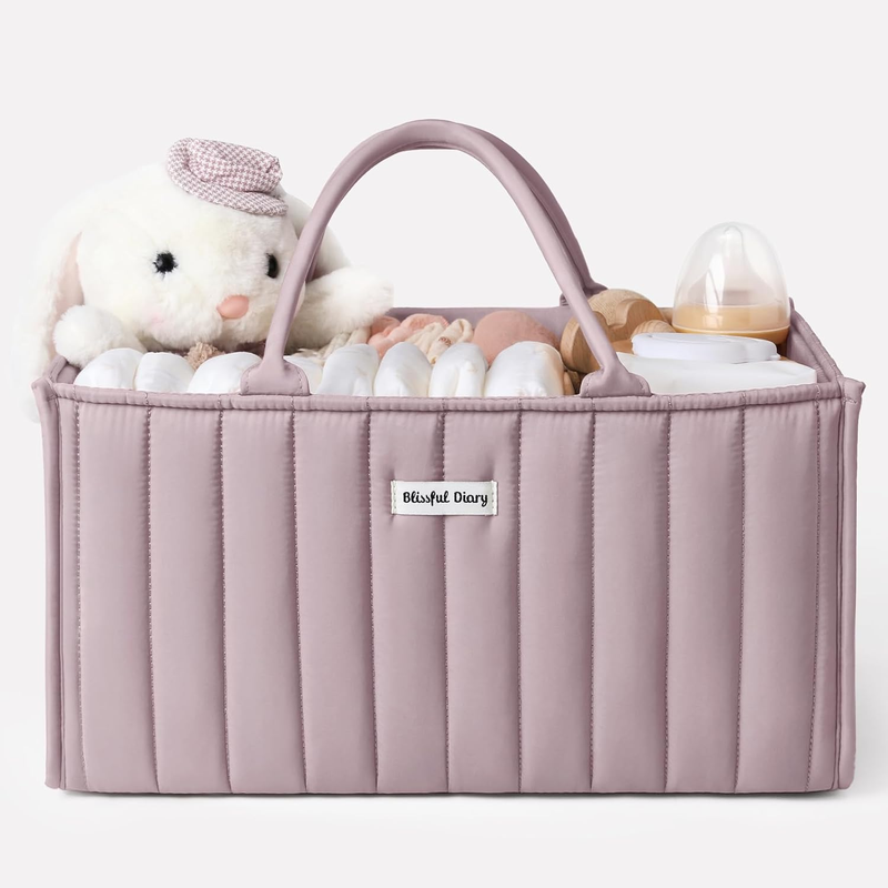 Baby Diaper Caddy Organizer Storage Basket Newborn Essentials Mauve10