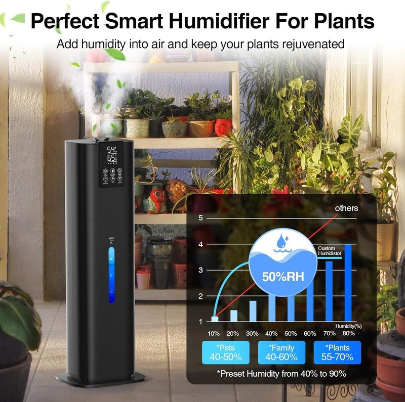 8L Smart Cool Mist Humidifier Large Room Top Fill App Remote Quiet 3 Speed7