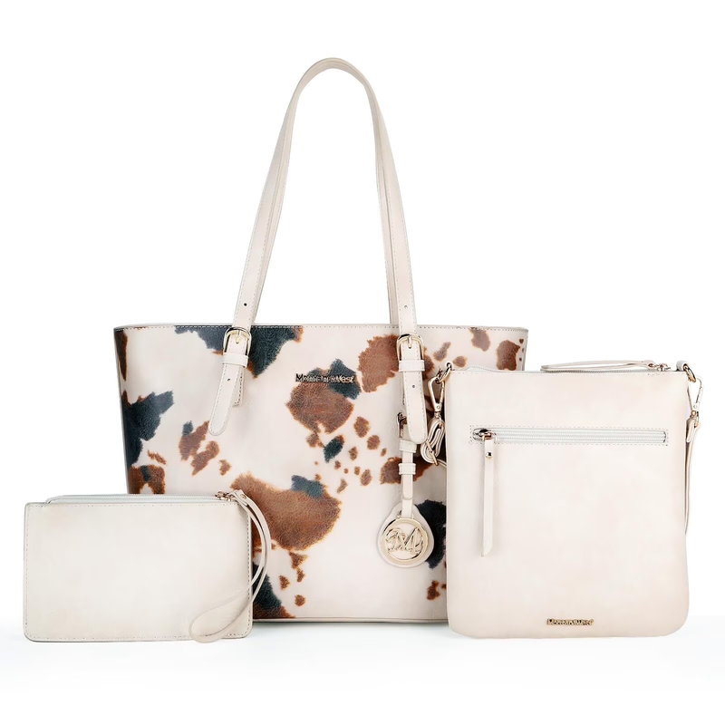 Purses for Women Tote Bag 3Pcs Set Leopard Print Satchel Handbags6