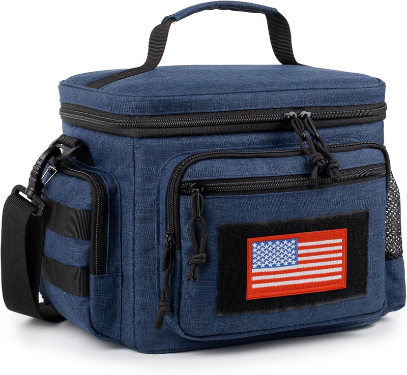 Tactical Lunch Box MOLLE Insulated Leakproof Cooler Bag Blue7