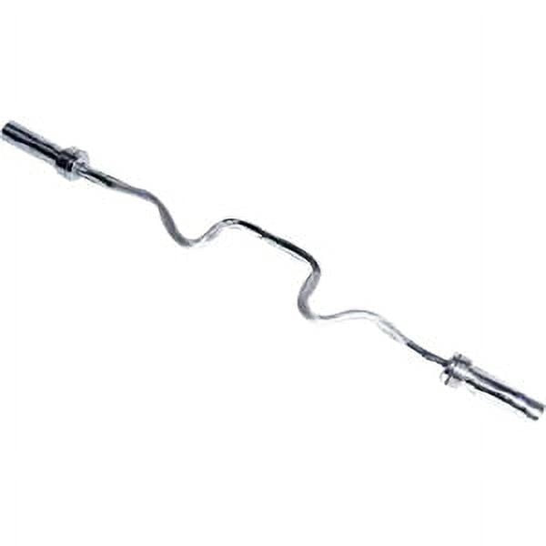 Barbell 48 In. Olympic Super Curl Weight Bar, Chrome1