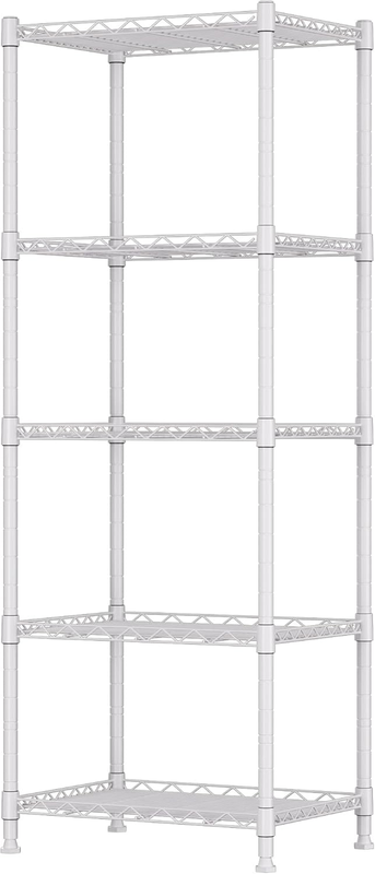 Adjustable 5 Wire Metal Shelving Rack for Laundry, Kitchen, and Closet Storage7