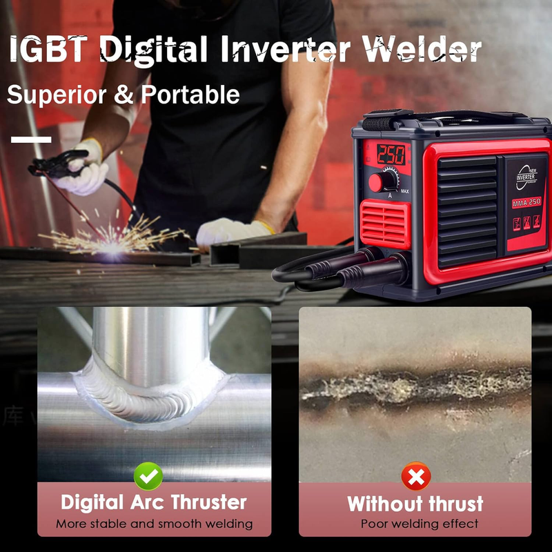 Welding Machine, Upgraded MMA 250A 110V Welder Machine,Portable Stick Welder IGB3
