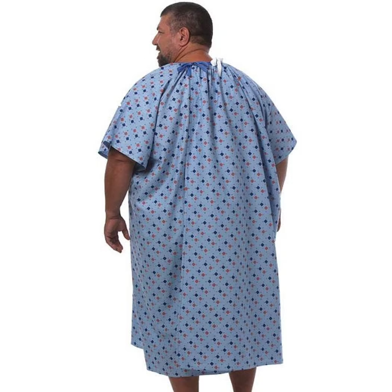5XL Hospital Gown Oversized Hospital Gown Washable Patient Robe with Back Ties 34