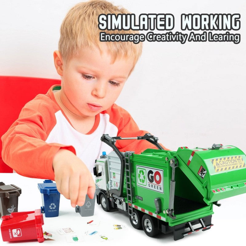 Garbage Truck Toys for Boys 3-5 with Lights & Sounds Trash Truck Toys for 2 3 4 5