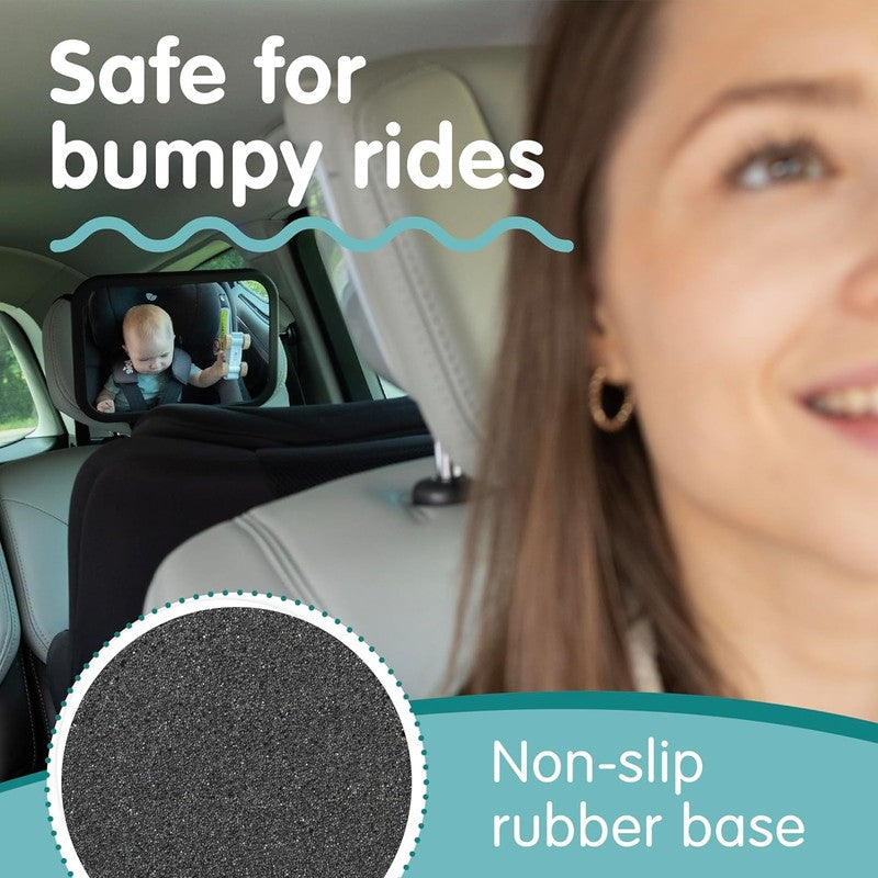 Baby Car Mirror – Rear Facing Shatterproof Convex Mirror with 360° Rotation3