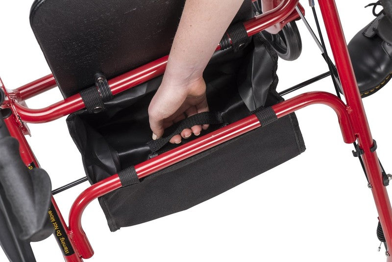 Durable 4-Wheel Rollator with 7.5" Casters, Red5