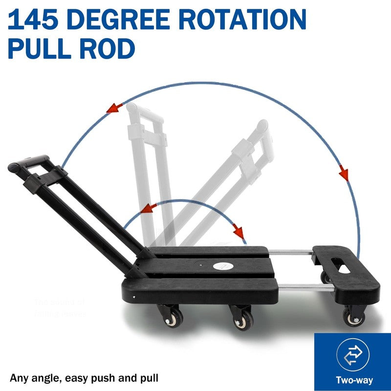 BAOKALER Folding Hand Truck 500Lb Capacity Heavy Duty Dolly Cart Black2