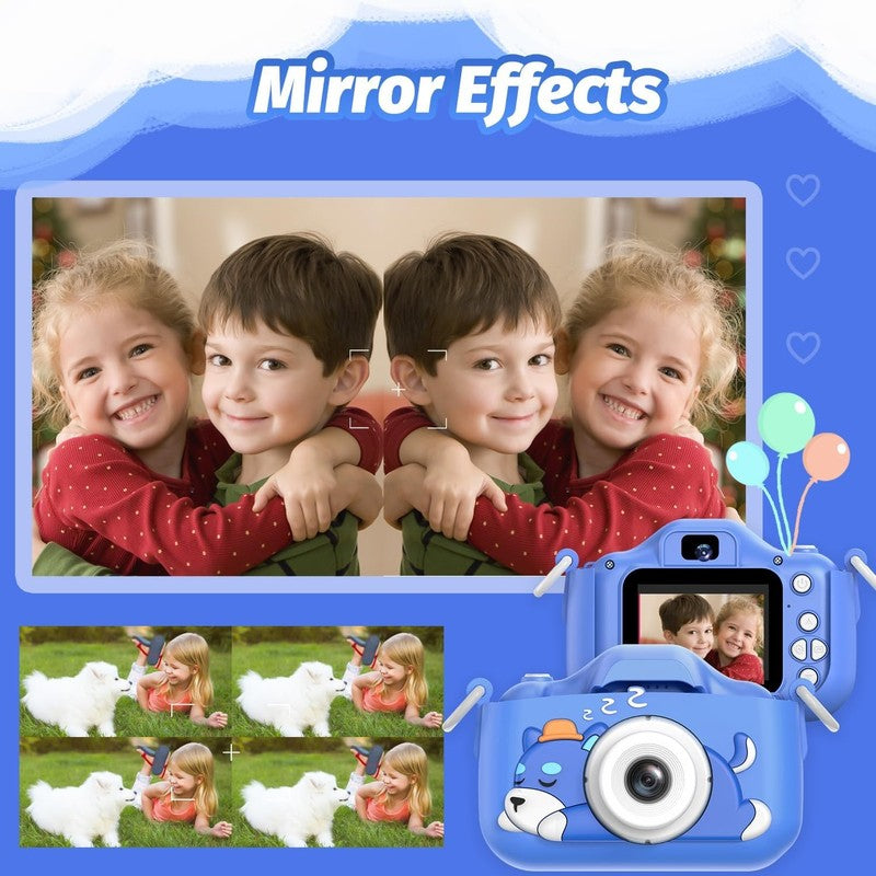 Kids Selfie Digital Camera Toy w/ Protective Cover 32GB SD Card Ages 3 96