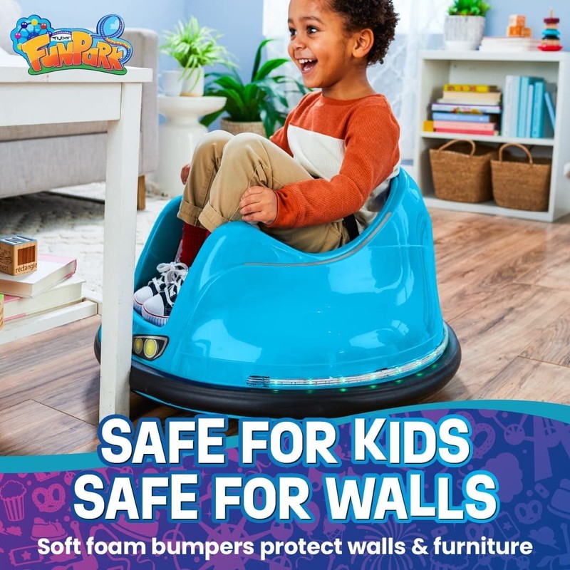 Funpark 6V Bumper Car for Toddlers, 360° Spin, LED Lights, Ages 1.5-4 Years3