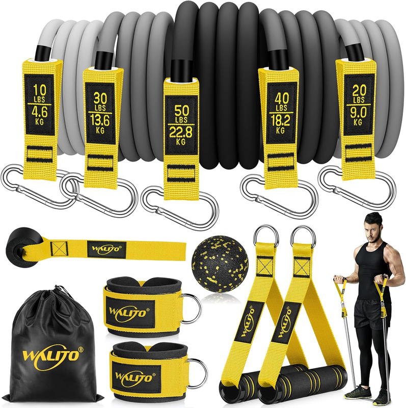 Resistance Bands Set w/ Handles Door Anchor Ankle Straps Home Gym Workout0