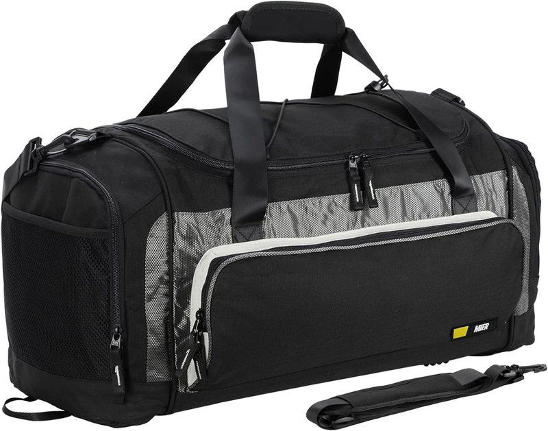 60L Large Gym Duffle Bag w/ Shoe Compartment Lightweight Sports Travel Black10