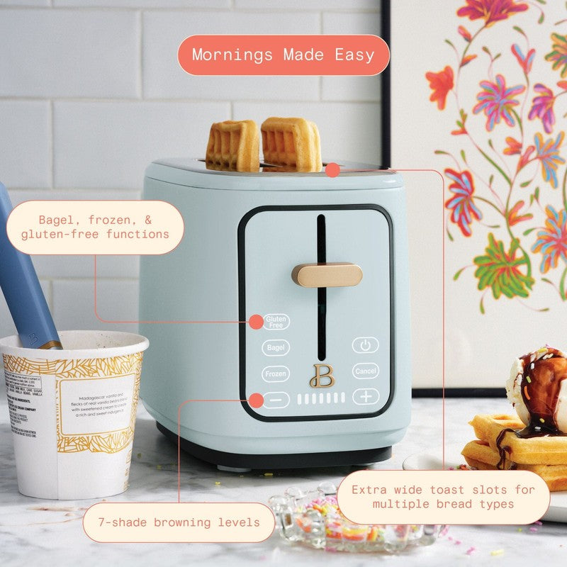 2 Slice Toaster with Touch Activated Display, Hydrangea by Drew Barrymore1